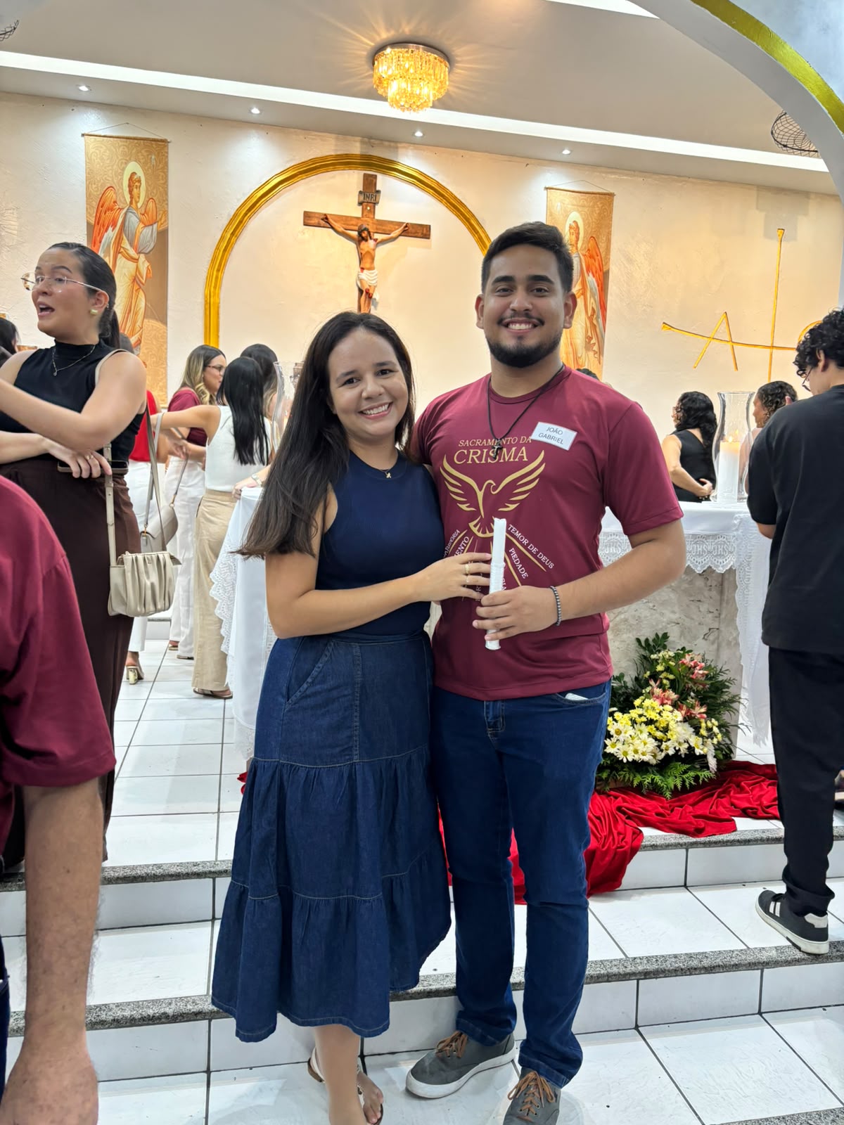 João e Ana em encontro de amigos